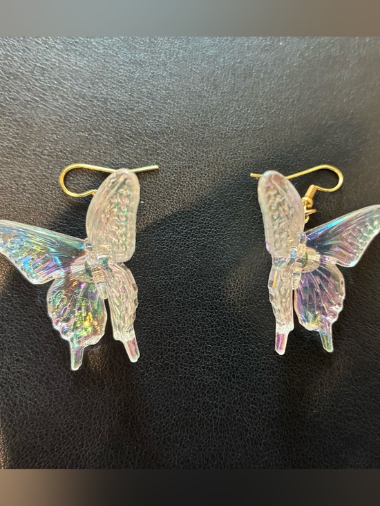 Jewelry - Iridescent Butterfly Drop Earrings